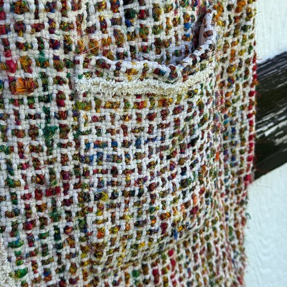 ANTHROPOLOGIE ett:twa Tweed Berwyn Rainbow Jacket XL - Picture 6 of 12